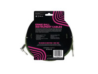 Ernie Ball Cabo De Instrumento Trançado Jack-jack Sa 2,54 M Preto / Verde Ernie Ball Cabo De Instrumento Trançado Jack-jack Sa 2,54 M Preto / Verde